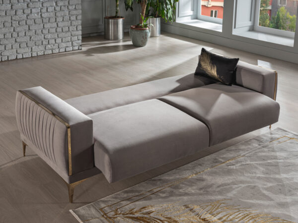 carlino grey reclining sofa