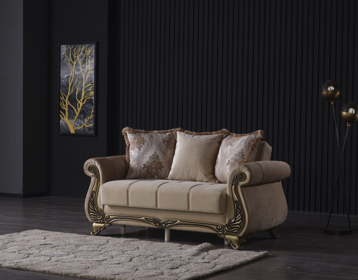 Karizma Beige Loveseat (3)